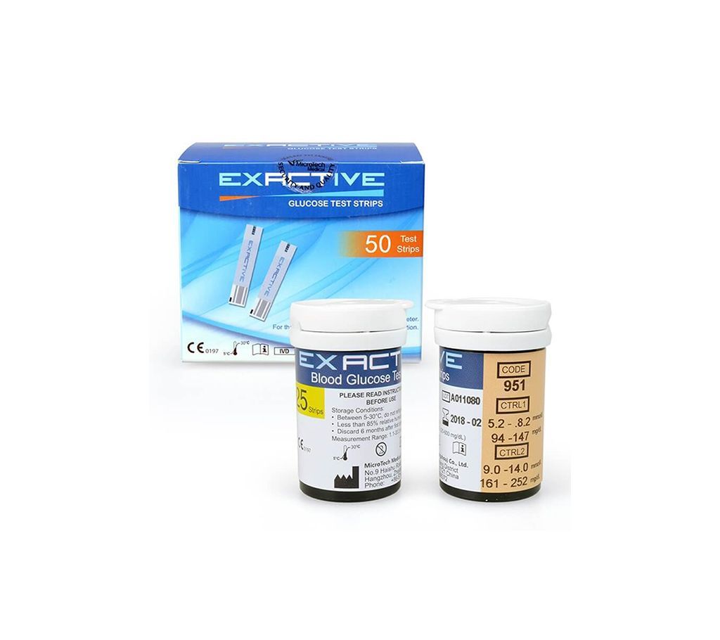 Exactive Vital Blood Glucose Meter Testing Strips