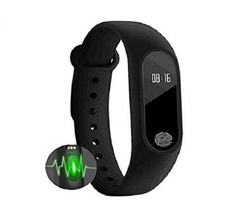 M2 Smart Band watch With Blood Pressure Monitor Heart Rate Sensor - Black