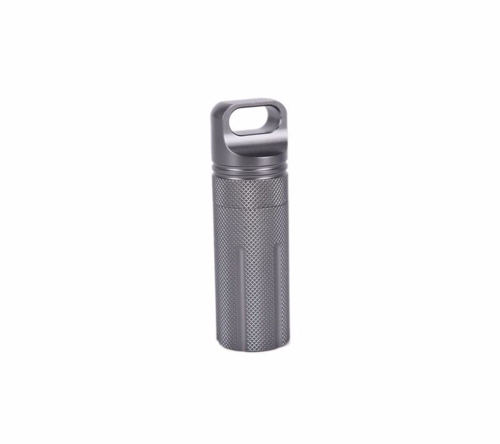 Mini Portable Waterproof Aluminum Alloy Medicine Holder Bottle Organizer  for Outdoor Hiking Camping Survival