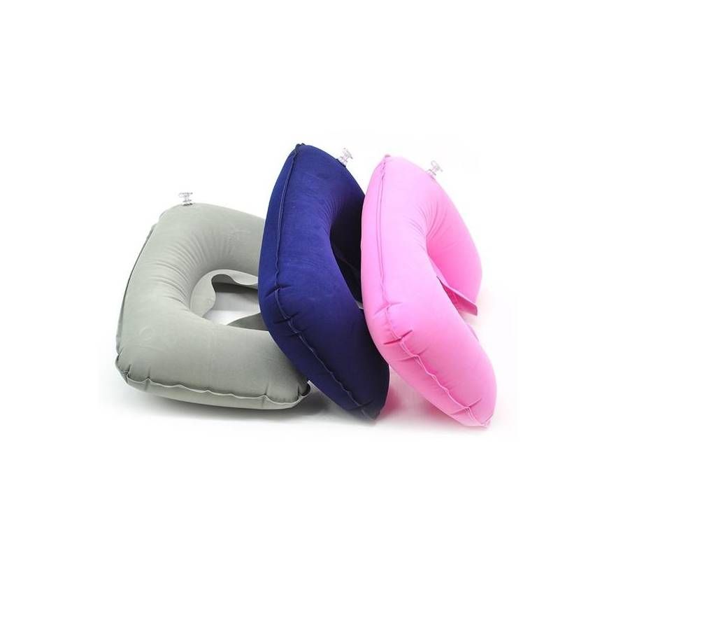 Travel Pillow Neck Rest Support Cushion - Grey - 1 pc