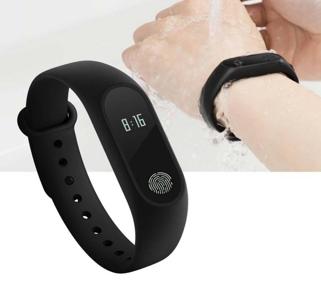 Smart Band with OLED Display Heart Rate Sensor - Black