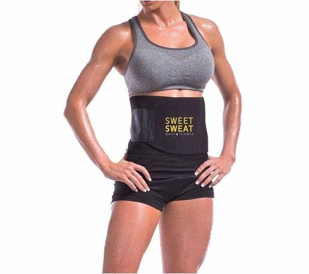 Sweat Waist Trimmer Women Slimming Belt - Black