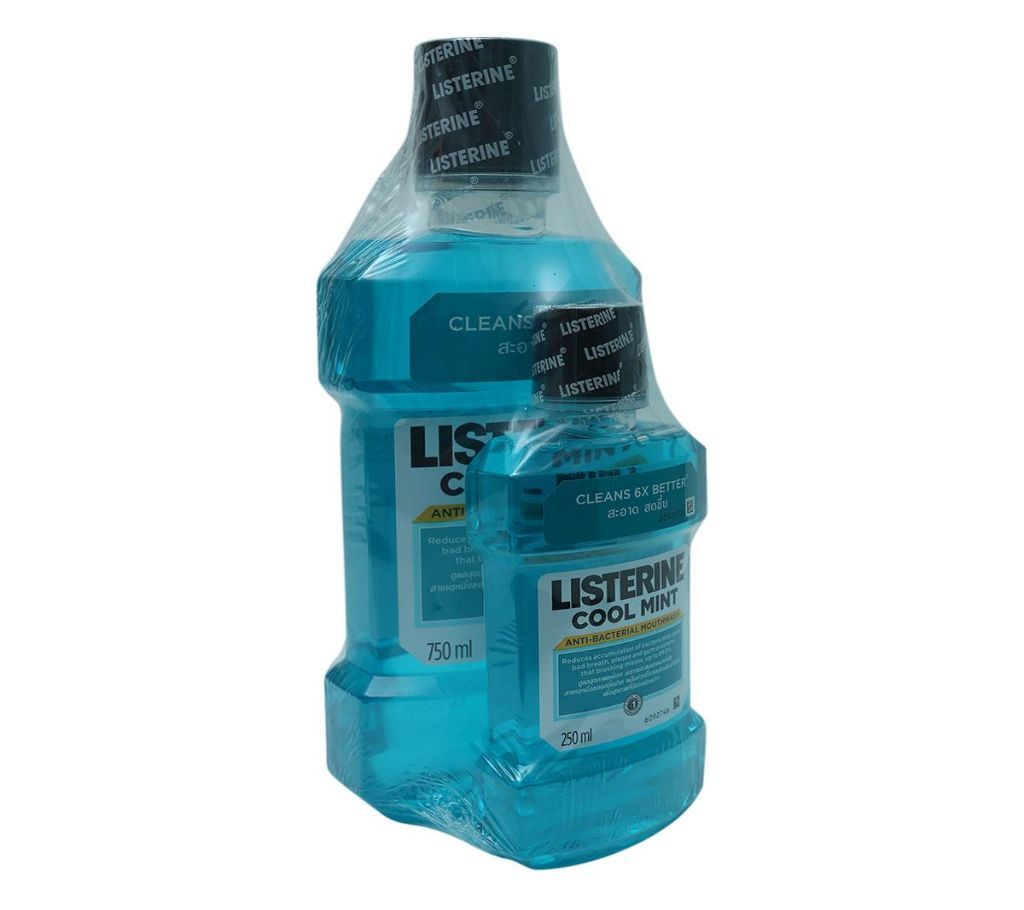 Listerine Cool Mint Mouthwash 750ml + 250ml free