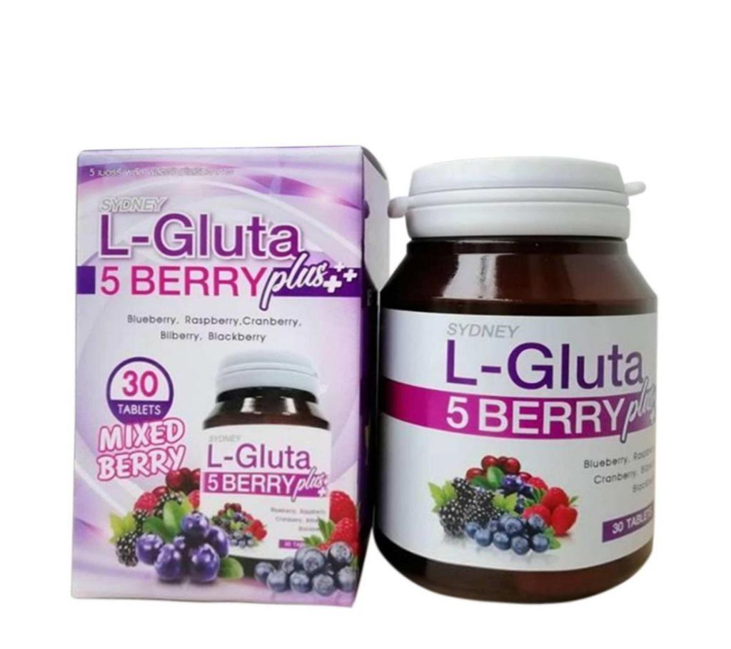 100% Original L-Gluta 5 Berry Whitening Skin Anti Aging Vitamins - Thailand