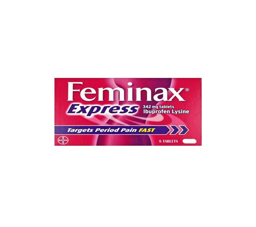 Feminax Express Period Pain Tablets 8 Tablets UK