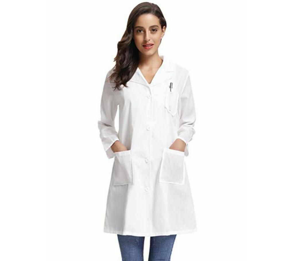 medical apron white for woman