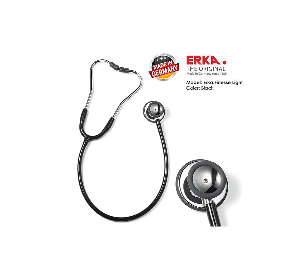 ERKA. Stethoscope, FINESSE LIGHT, Black