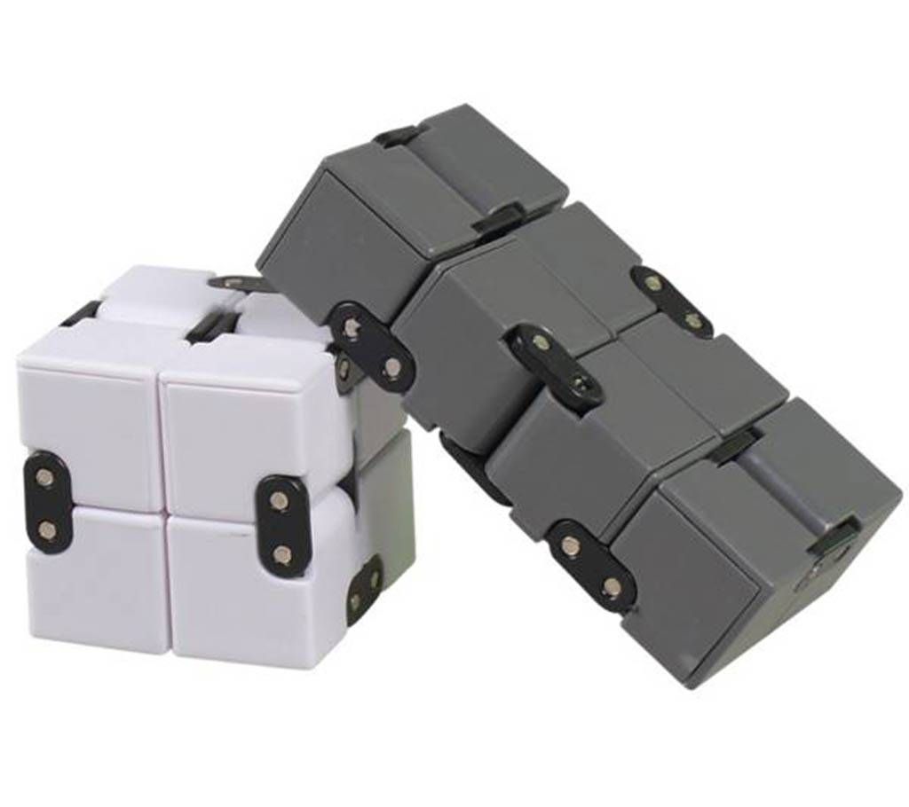 Fidget Cube (Silver) Stress Reducer Toy - 1 pcs