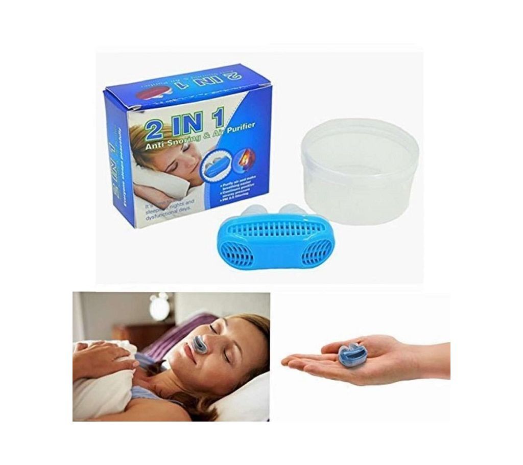 2 in 1 Anti Snore Nasal Air Purifier Sleep Tool Stop Snoring Nose Clip Guard