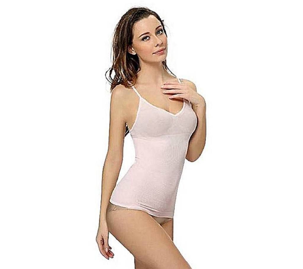 Pink Cotton Munafie Slim Tank Tops For Women