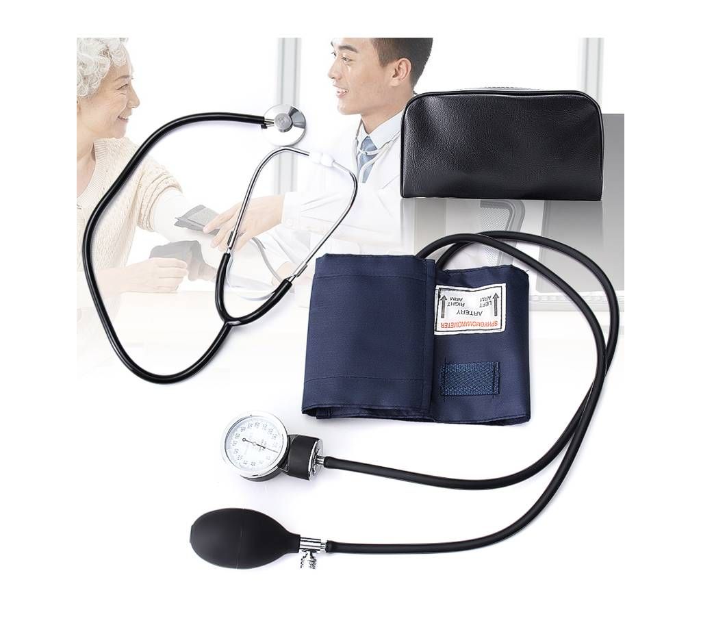 Manuel Blood Pressure Mechine Aneroid Sphygmomanometer with Stethoscpe