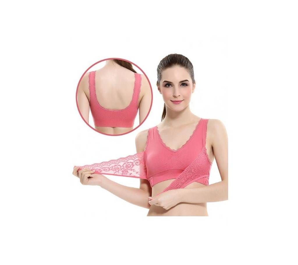 Pink Nylon and Spandex Magic Bra For Women