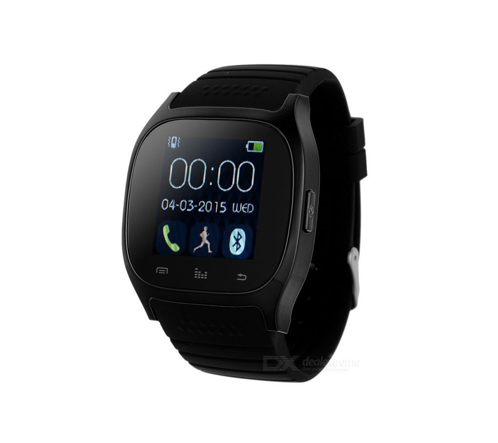 T28 Rubber Bluetooth Smart Watch - Black