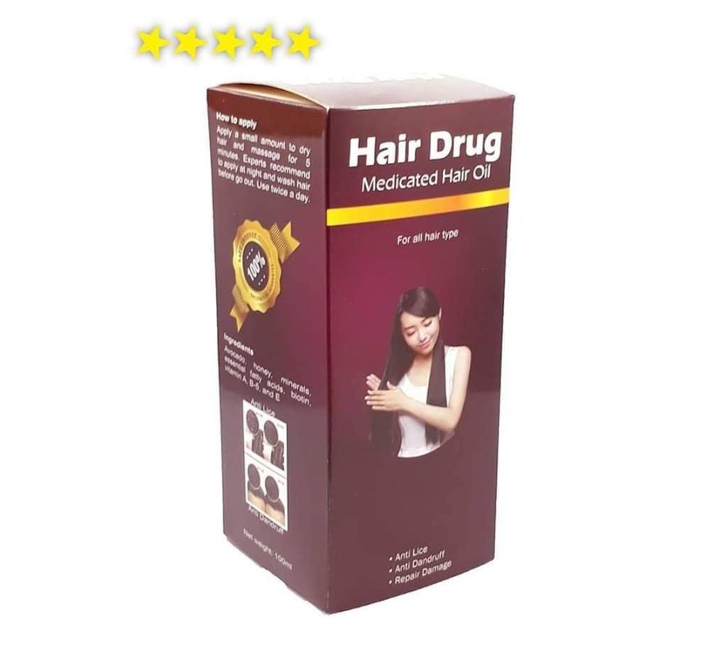 Hair Drug Medicated Hair Oil 100 ml Thailand