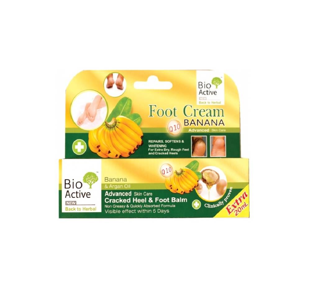 Bio Active Foot Cream Banana & Argan Oil Q10 - Thailand 