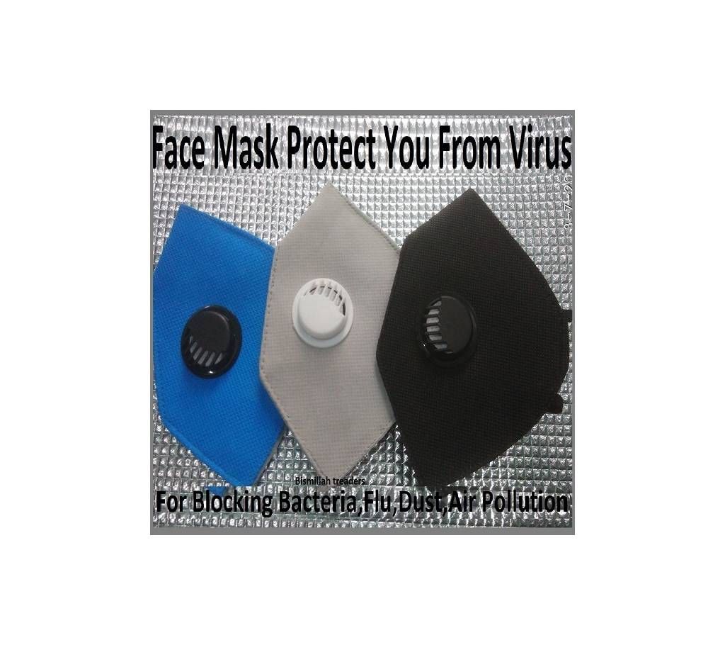 Anti Pollution Filter Mask Washable & Reusable Unisex Outdoor Protection 1 Pcs