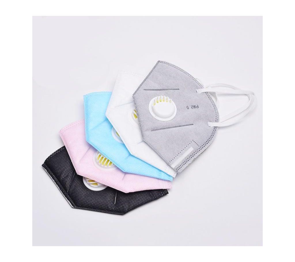 Anti Pollution Mask Unisex Outdoor Protection N95 4 Layer Filter Insert Anti Dust Mask with Valve Filter-5 PCS