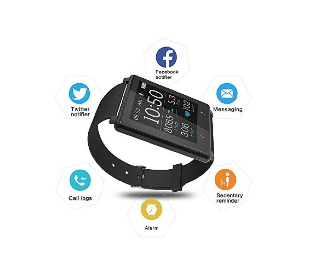 Z8 Smart Watch Slim Blood Pressure Heart Rate Monitor Water-Proof