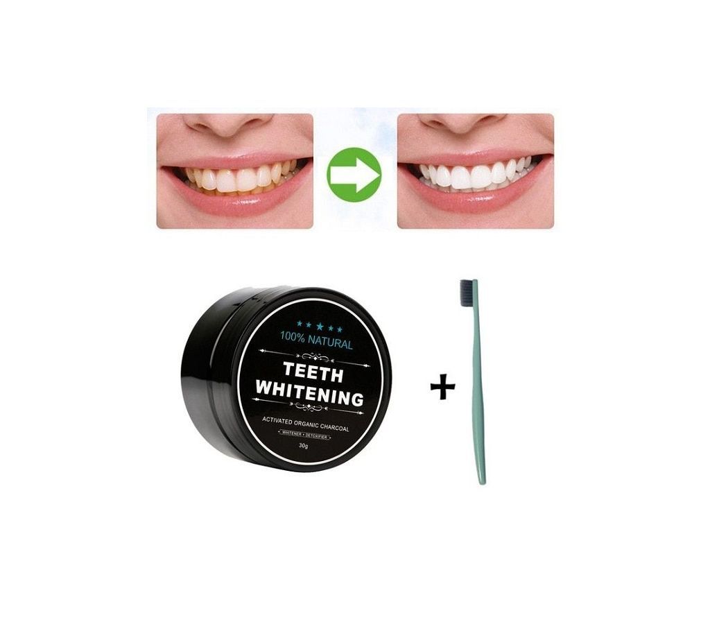 TEETH WHITENING  ACTIVATED CHARCOAL-30g-Uk