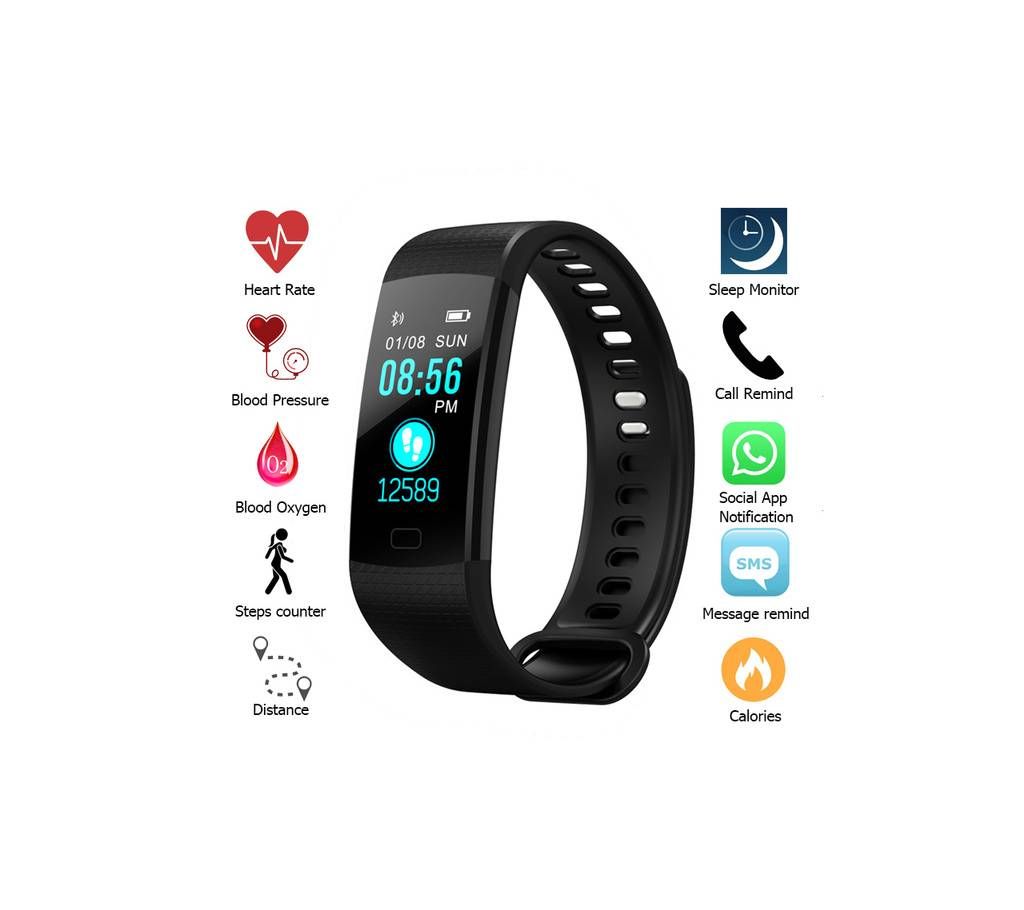 FEIXUN Y5 Smart Band Heart Rate Monitor Fitness Bracelet Color Screen Blood Pressure Original