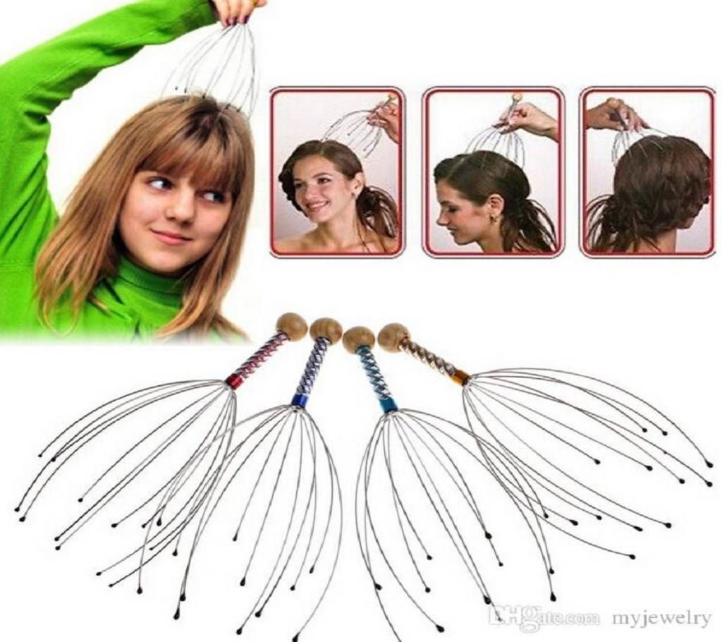 Stainless Steel Head Massager 4 Pieces