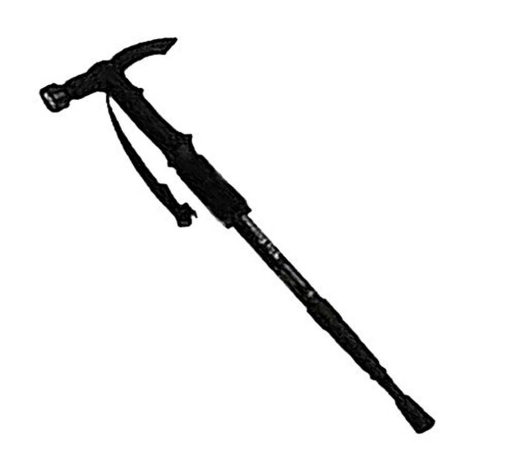 Walking Stick With Torch - Black