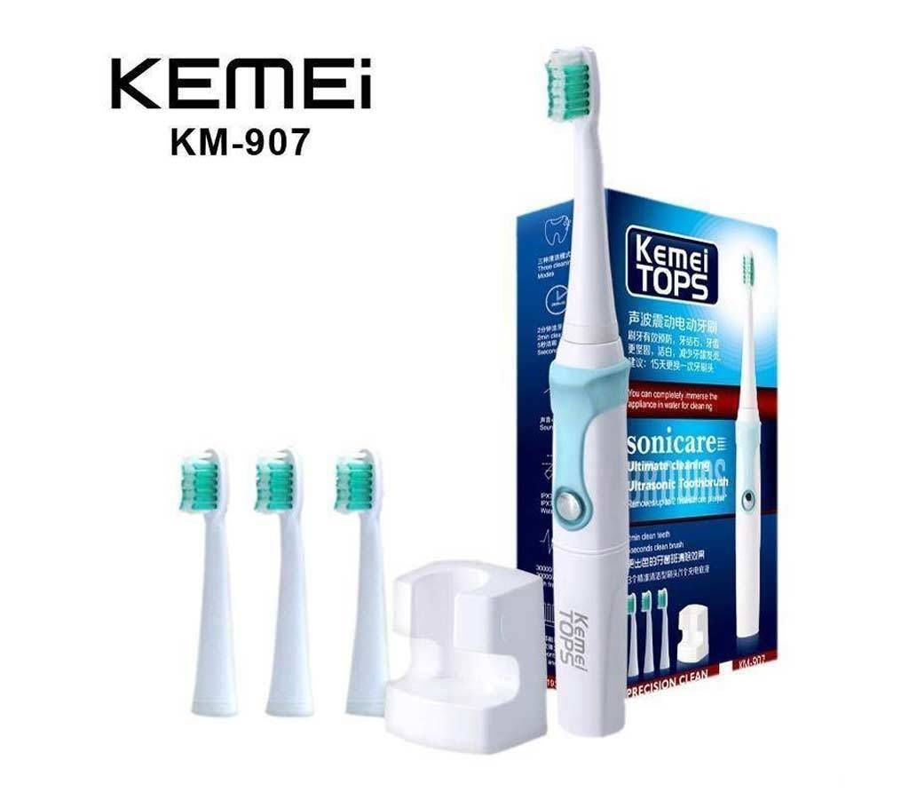 KM-907 Wireless Charge Electric Toothbrush - White