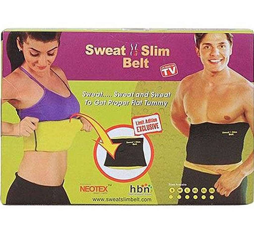 Sweat Slim Belt - Black and Yellow
