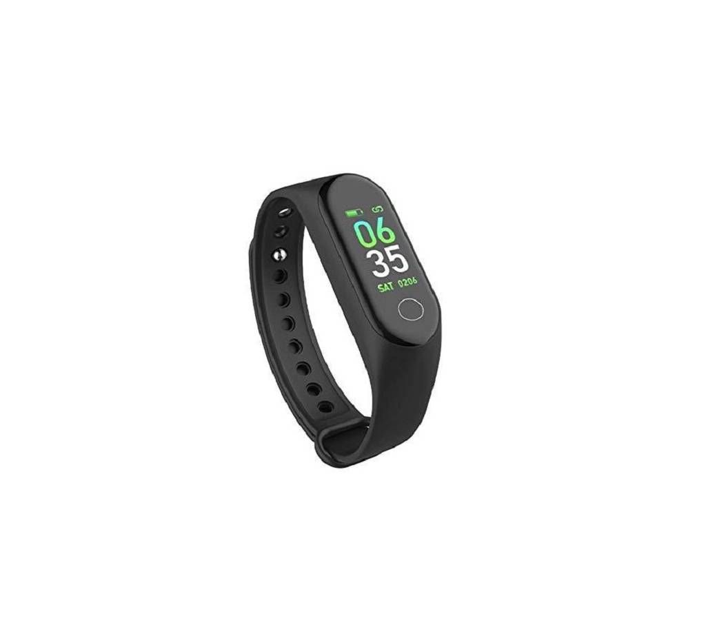 M3 Heart Rate Monitor Smart watch - Black