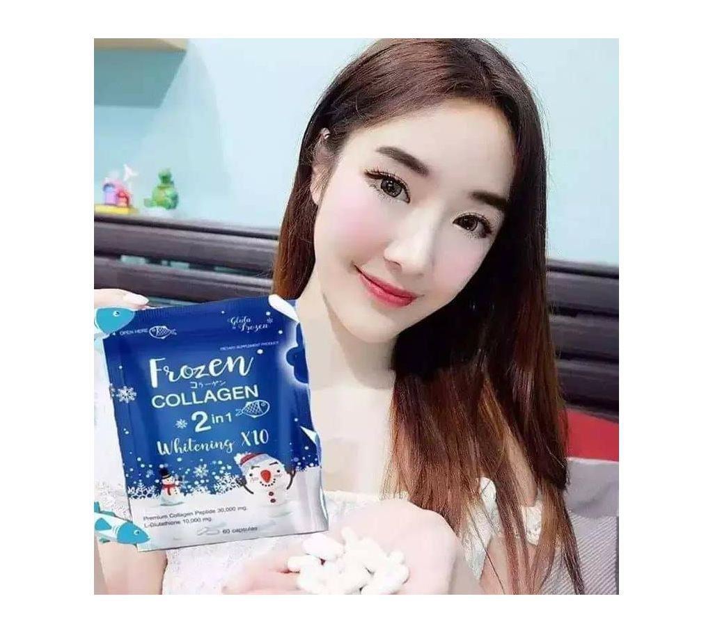 Frozen Collagen 2 In 1 Whitening Capsule 60 Tablet Thailand