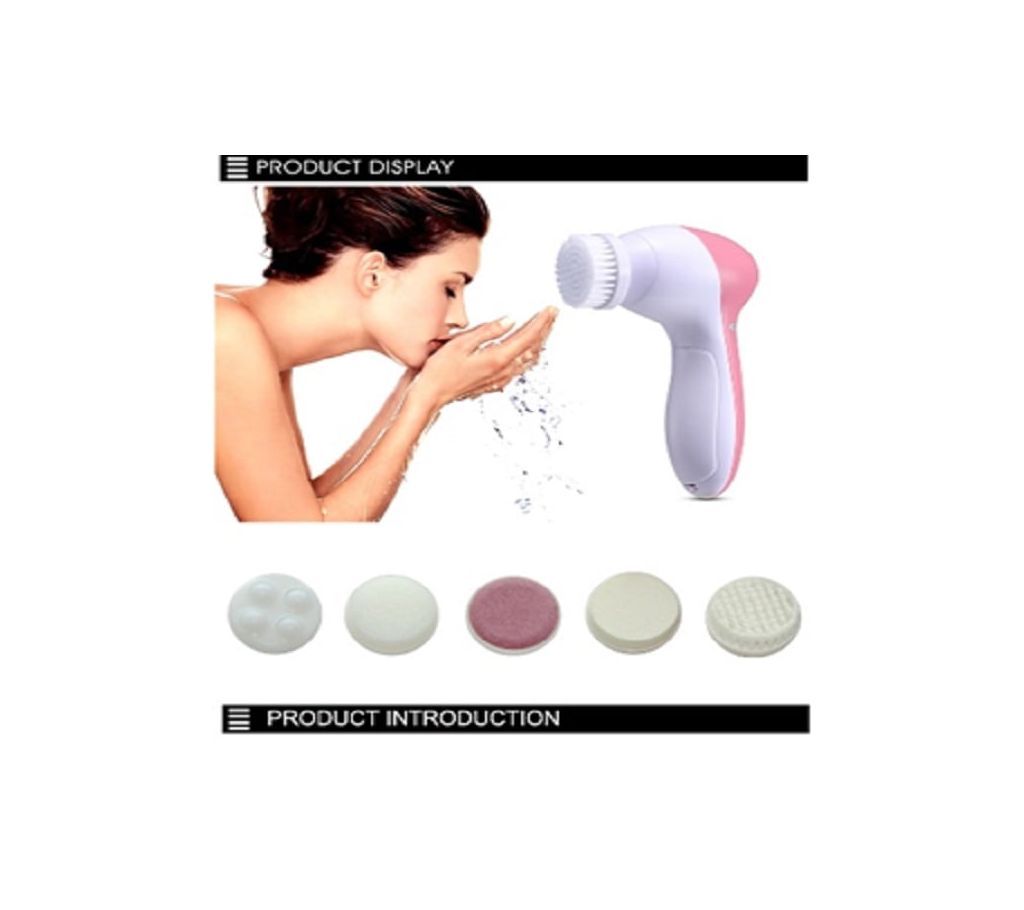 5 in 1 Electric Spin Brush Facial Cleanser Face Lifting Massager