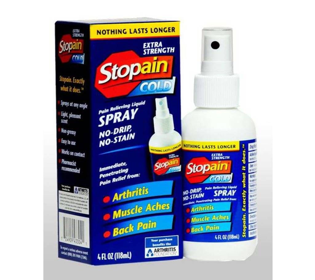 Stopain Cold Extra Strength Spray - 118ml USA