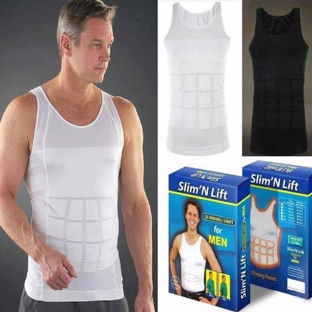 Slim N Lift Vest for Men - Black & White