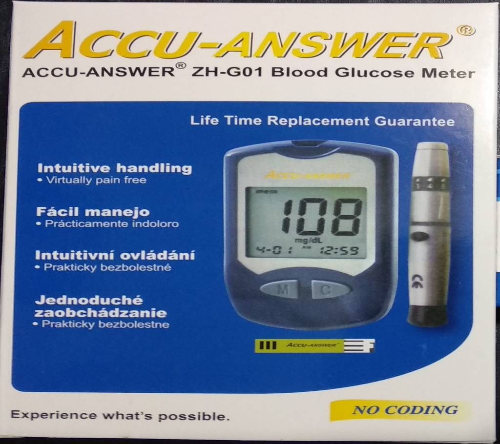 Accu Blood Glucose Test Machine