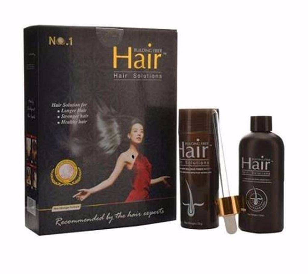 Hair building fiber solution