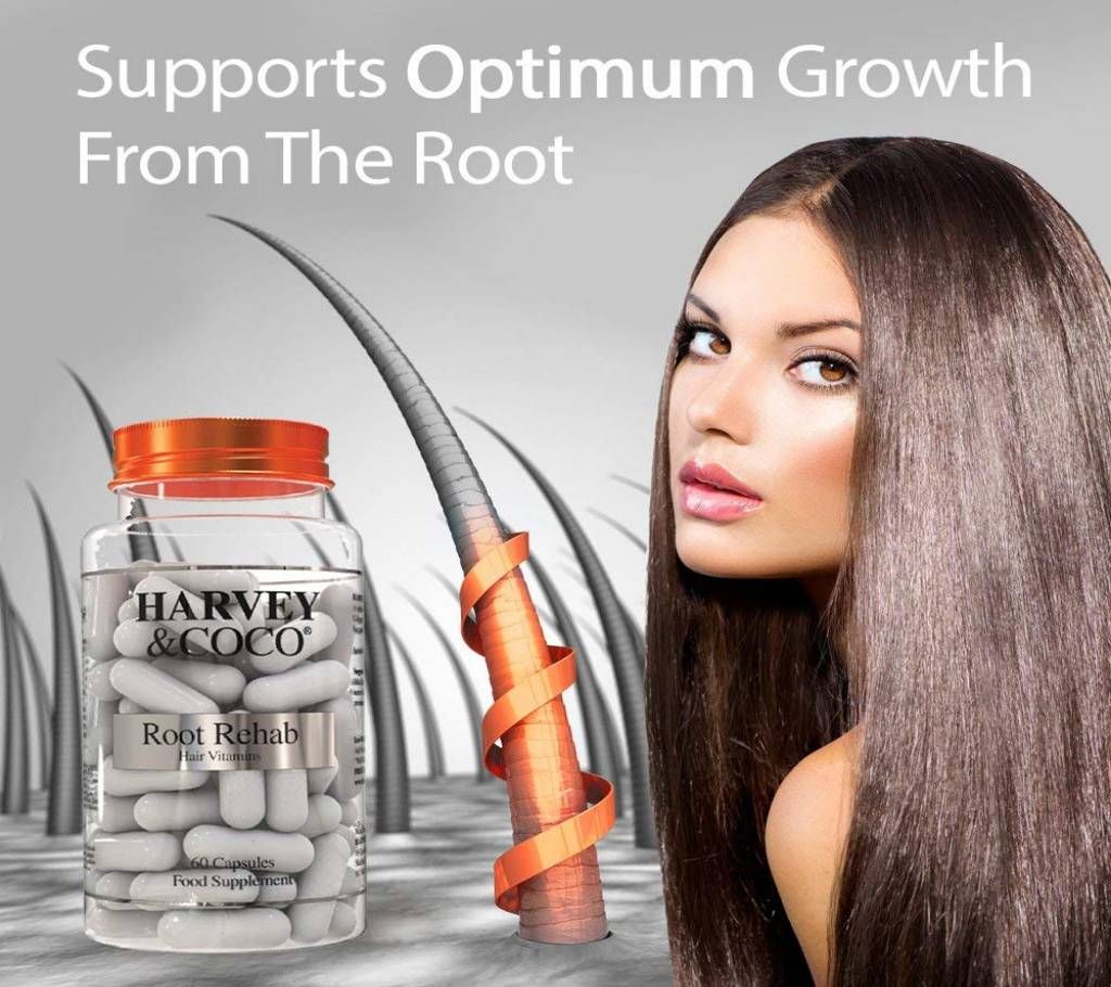 Root Rehab - Natural Hair Growth Vitamins For Women & Men  100g UK