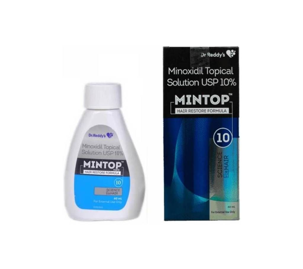 Dr.Reddy's Minoxidil Topical Solution USP 10%  Mintop Hair Restor Formula - 60 ml