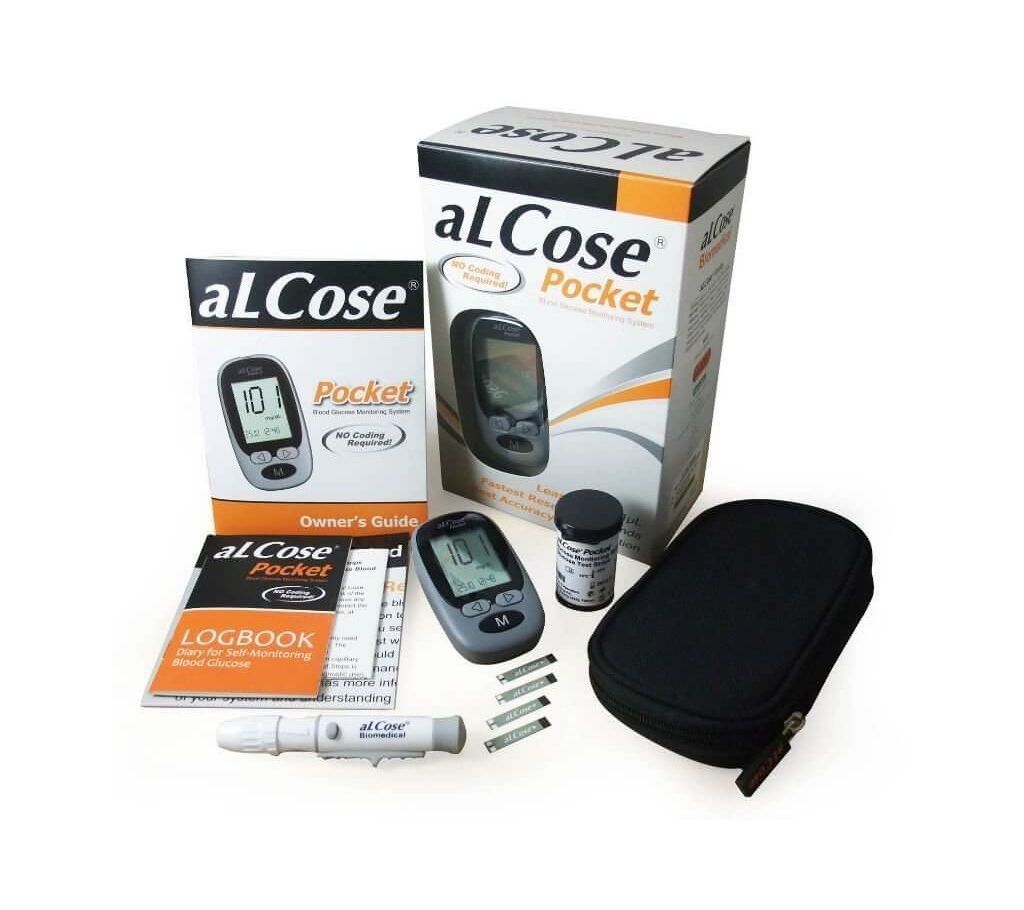 aLCose Pocket Automatic Blood Glucose Meter for Diabetes Test, Taiwan
