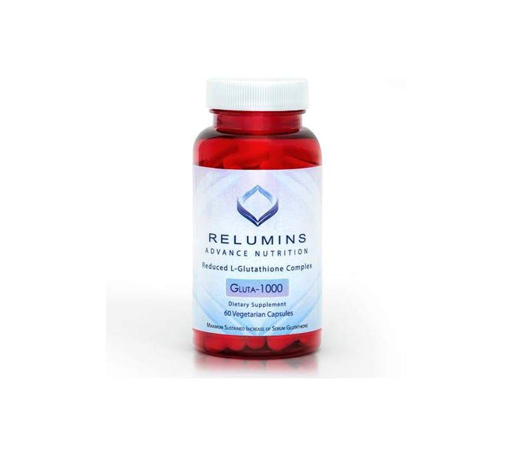 RELUMINS ADVANCE NUTRITION GLUTA 1000 - REDUCED L-GLUTATHIONE COMPLEX(60 Vegetarian)  USA 