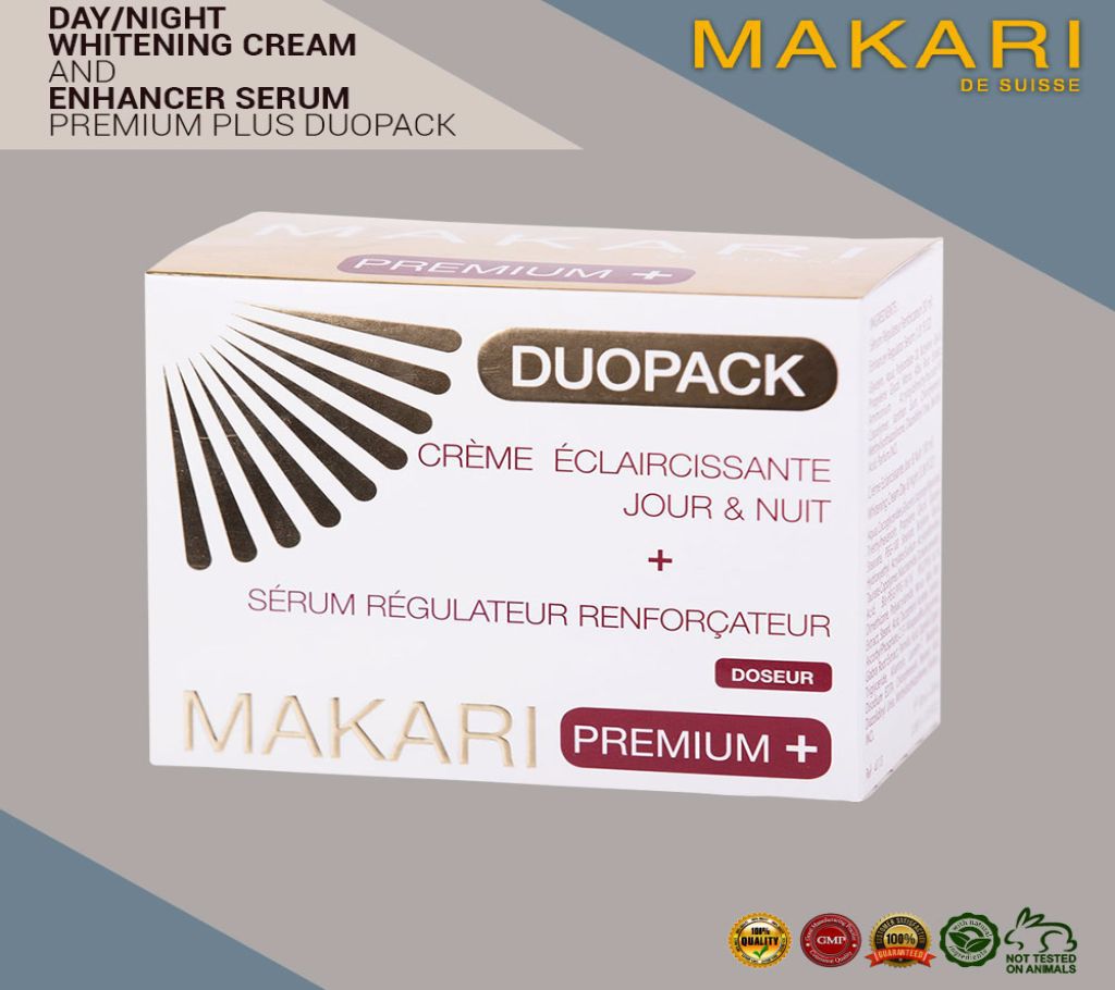 MAKARI Day/night  Whitening Cream  and  Enhancer Serum  Premium Plus Duopack - France