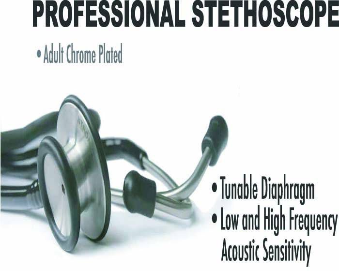 Adult Dual Head Stethoscope Chrome Plate