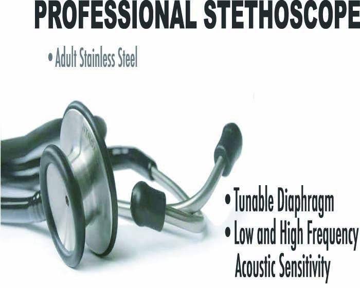 Adult Dual Head Stethoscope Stainless Steel 