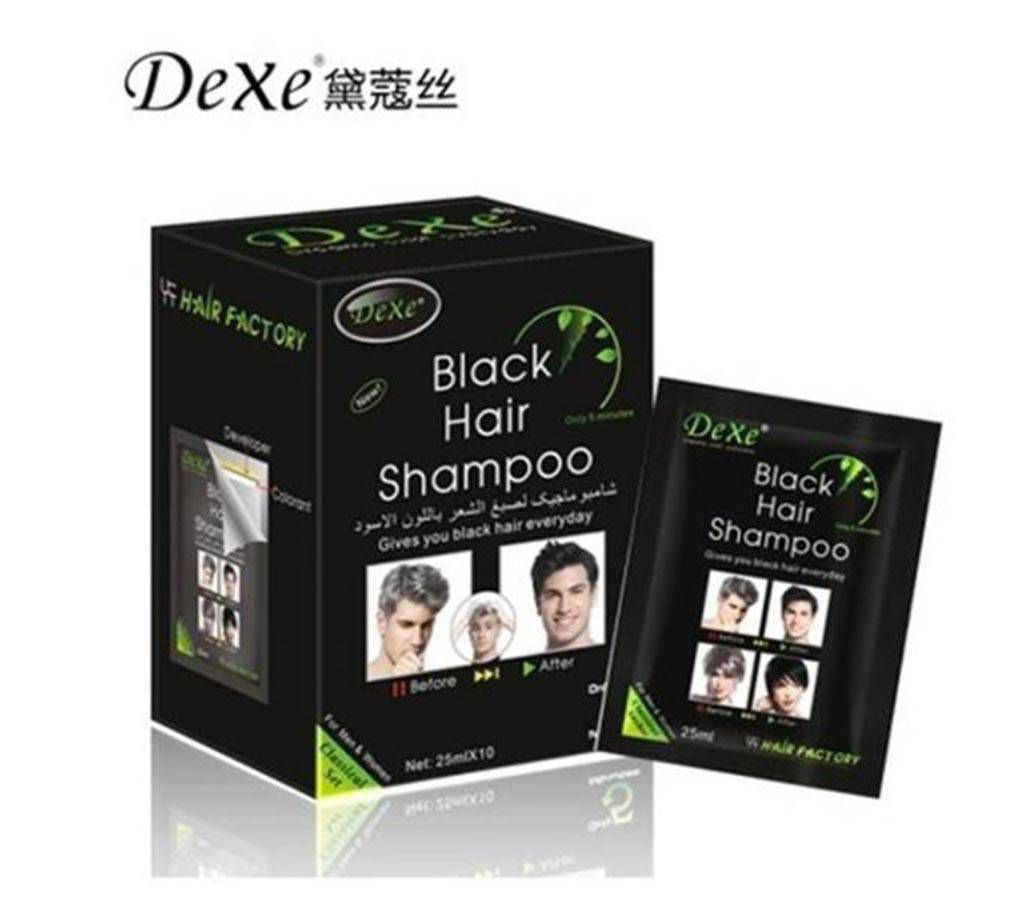 Dexe 10 Pcs Black Hair Shampoo 