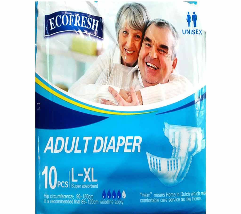 Ecofresh Adult Diaper-Large 10Pcs 