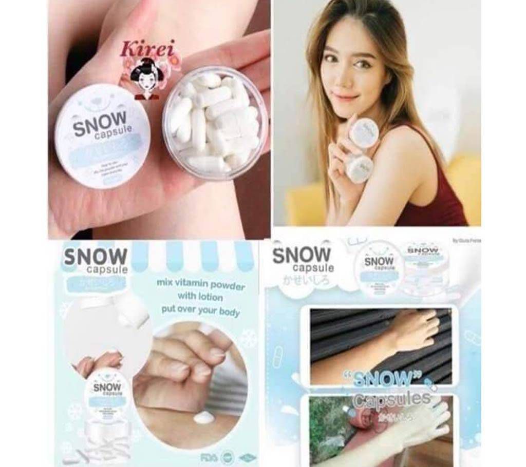 Snow Whitening capsule 30 piece  Thailand 