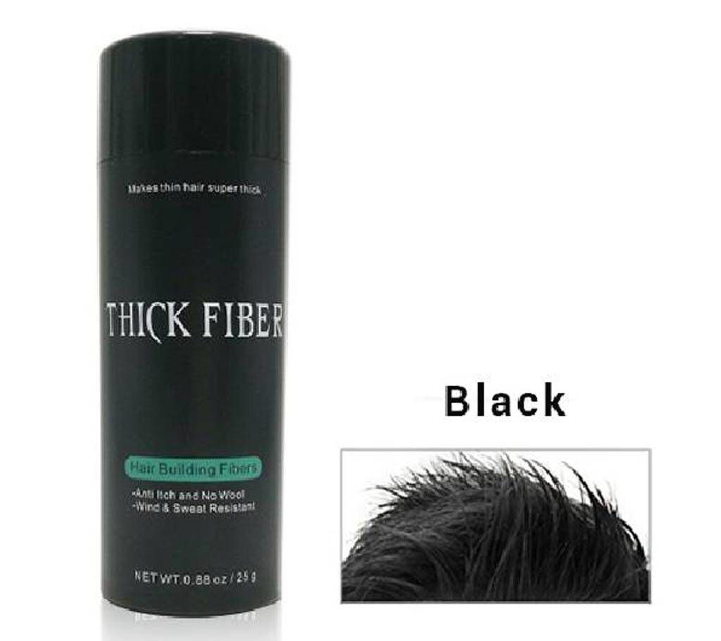 Thick Fiber Hair Building Fibers 25 gm (Black)  