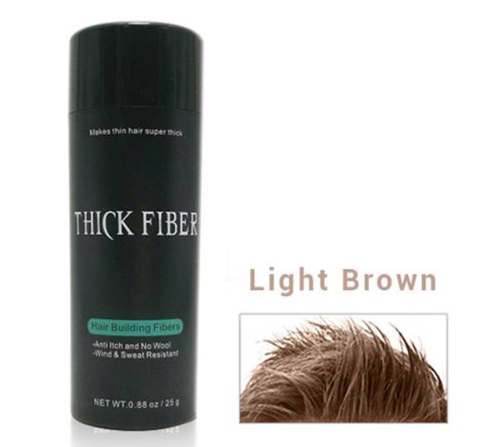 Thick Fiber Hair Building Fibers 25gm(Light Brown)