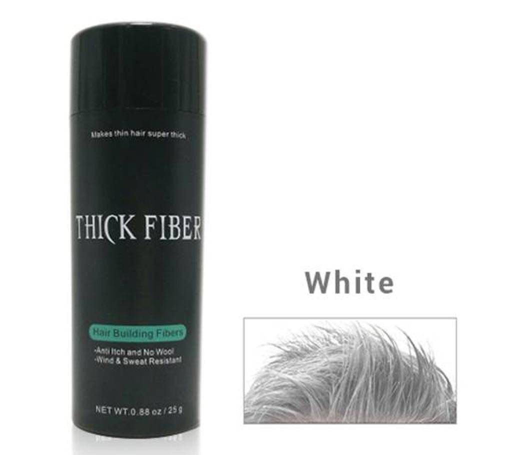 Thick Fiber Hair Building Fibers 25 gm (White)