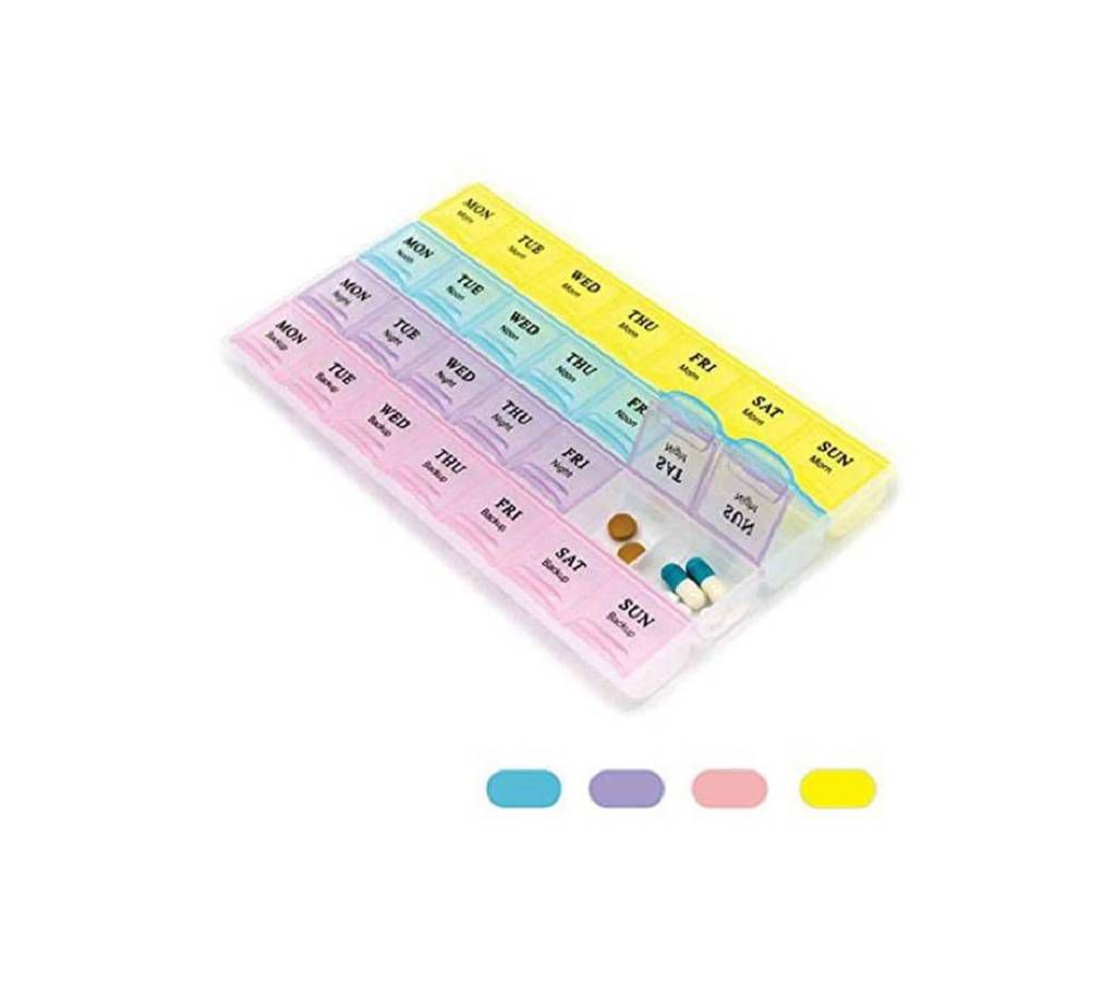 4-Row-28-squares-Weekly-7-D Medi box Tablet Organizer