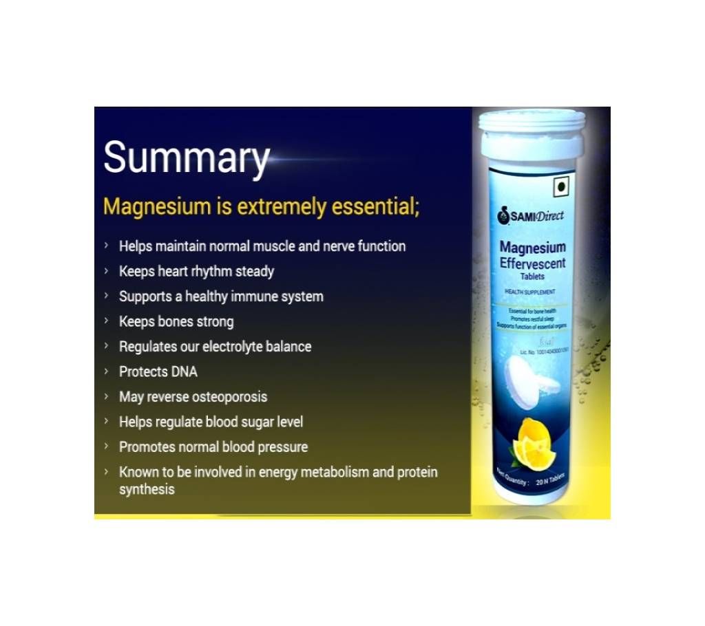 Magnesium Effervescent (800mg) - India
